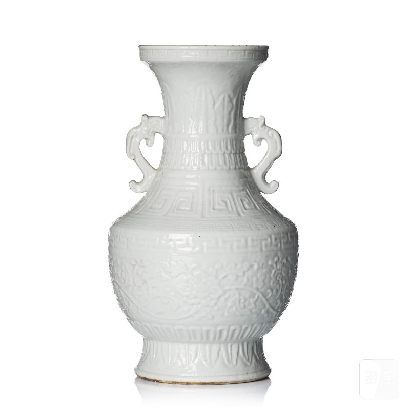A blanc de chine 'lotus' vase,